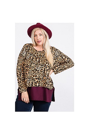 ANIMAL PRINT DOUBLE LAYER LONG ...